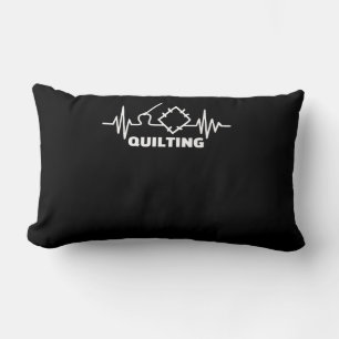 Quilting Pulse Premium Funny Quilting Lovers Lumbar Cushion