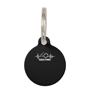 Quilting Pulse Premium Funny Quilting Lovers Pet Tag