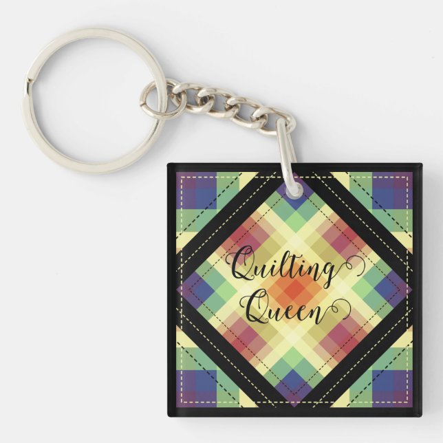 Quilting Queen keychain (Front)