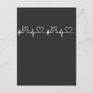 Quilting Quilter Sewing Gifts Heartbeat EKG Postcard