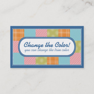 Quilting quilters fabric swatches crafts biz cards