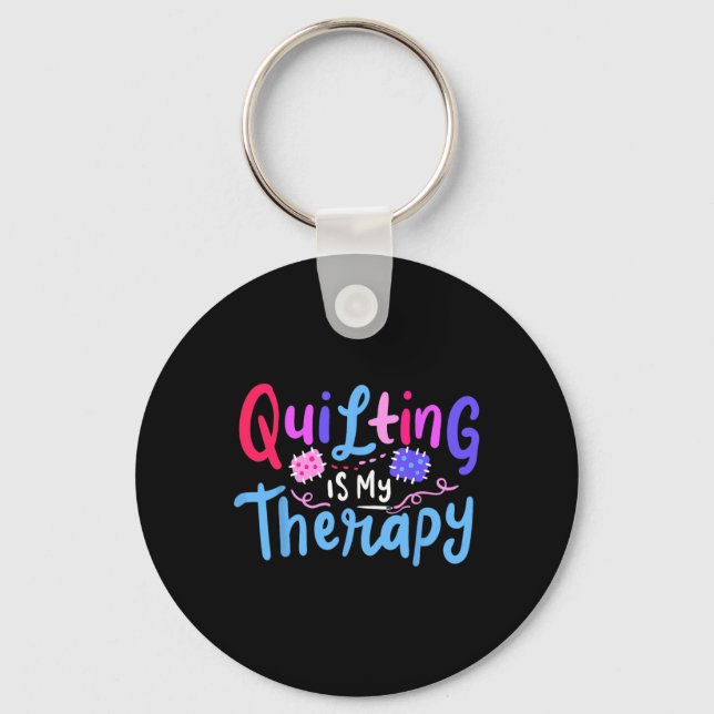 Quilting Sewing Funny Quilter Sewer Gift  Key Ring (Front)