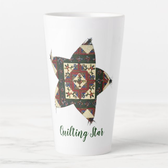 Quilting Star  Latte Mug (Front)