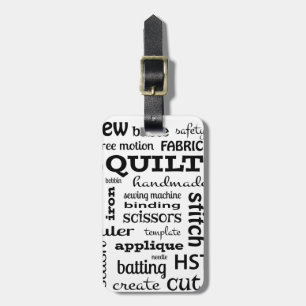 Quilting Subway Art Luggage Tag