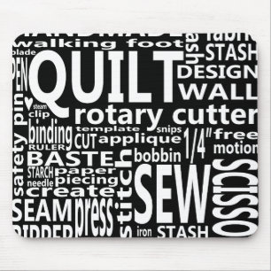 Quilting Subway Art Mouse Pad