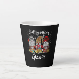 Quilting With My Gnomies Christmas Gnomes Holiday Latte Mug