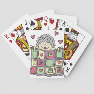 Quilting Woman Playing Cards