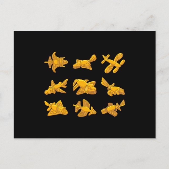 QUIMBAYA AIRPLANE Ancient Alien Theorist Quimbaya Postcard (Front)