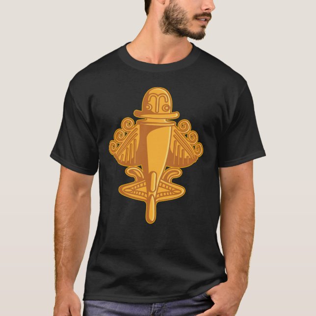 QUIMBAYA AIRPLANE Ancient Alien Theorist Quimbaya T-Shirt (Front)