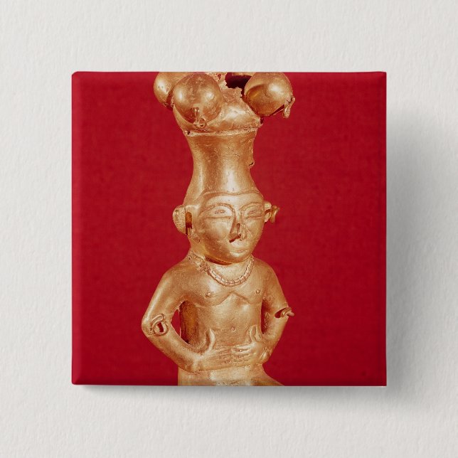 Quimbaya container in the form 15 cm square badge (Front)