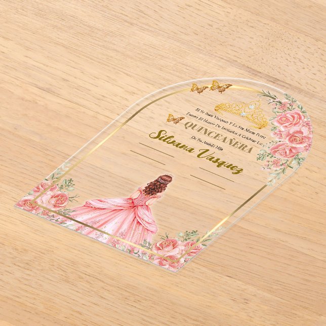 Quince Acrylic Invitations (Laydown)