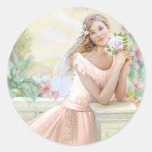 quince Años Classic Round Sticker