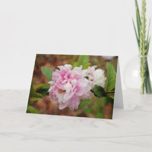 Quince Blossom Gouache Art Note Card