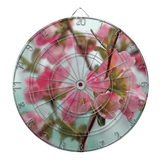 Quince Blossoms Dartboard (Front)