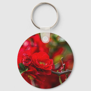 Quince Branch Painterly Key Ring