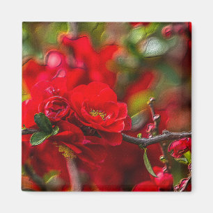 Quince Branch Painterly Magnet
