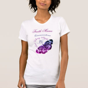 Quinceañera 15 Taking Flight Butterfly T-Shirt