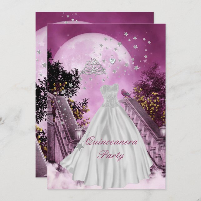 Quinceanera 15th Birthday Party Invitation (Front/Back)