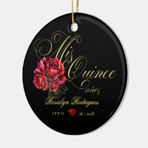 Quinceanera 15th Birthday Party Personalised Ceramic Ornament