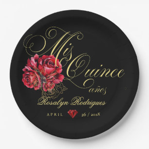 Quinceanera 15th Birthday Party Personalised  Paper Plate