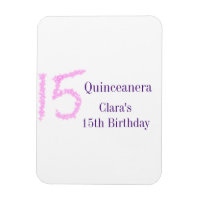 Quinceanera 15th birthday pink glitter template