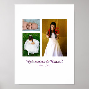 Quinceañera 15th birthday Sign In Party Board