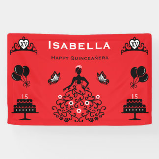 Quinceanera 15th Crown Party Banner