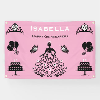 Quinceanera 15th Crown Party Banner