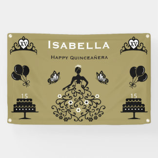 Quinceanera 15th Crown Party Banner
