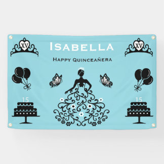 Quinceanera 15th Crown Party Banner