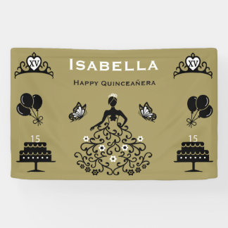 Quinceanera 15th Crown Party Banner