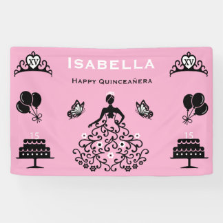 Quinceanera 15th Crown Party Banner