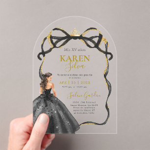 Quinceanera Acrylic Invitation
