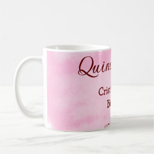 Quinceanera anos 15th birthday add name texture ye coffee mug