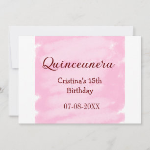 Quinceanera anos 15th birthday add name texture ye invitation