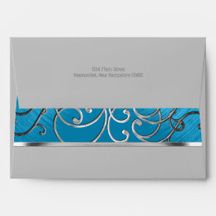 Quinceañera Any Colour Silver Filigree Envelope