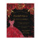 Quinceanera black red dress budget invitation
