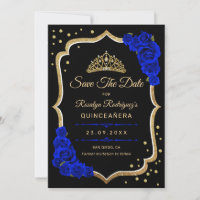Quinceanera - Black Royal Blue Gold