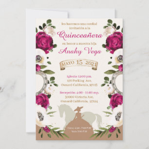 Quinceañera Blush Pink Charra,Charro Western Save The Date