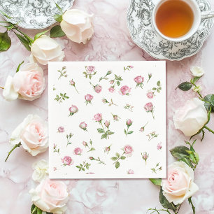 Quinceanera Blush Pink Rose Birthday  Napkin