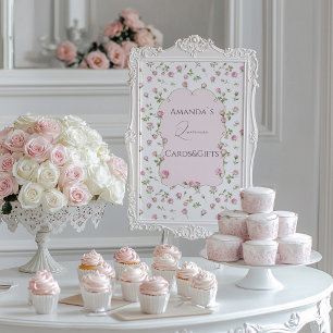 Quinceanera Blush Pink Rose Birthday Plaque