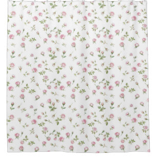 Quinceanera Blush Pink Rose Birthday Shower Curtain