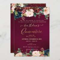 Quinceañera, Blush Watercolor Flowers DIY Sangria