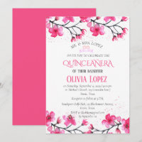 Quinceañera Cherry Blossom Floral 15th Birthday