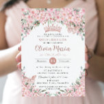 Quinceañera Cherry Blossoms Rose Gold Butterflies Invitation<br><div class="desc">Personalise this pretty cherry blossoms Quinceañera / Sweet 16 birthday invitation easily and quickly. Simply click the customise it further button to edit the texts, change fonts and fonts colours. Featuring beautiful watercolor cherry blossoms flowers, rose gold butterflies and a rose gold princess crown. Matching items available in store. (c)...</div>