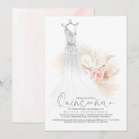 Quinceañera Chic Silver Pampas Grass 15th Birthday