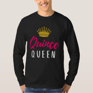 Quinceanera Damas Pink Womens Crown Theme Party Qu T-Shirt