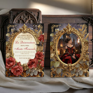 Quinceañera Dark Fantasy Gótica Romántica Photo Invitation