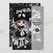 Quinceanera Day of The Dead GOTH Girl Sugar Skulls