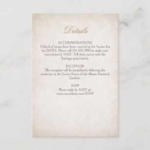 Quinceanera Details Enclosure Card